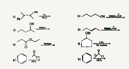 Consider  the following  reactions   and identify  how many  reactions  can  give   carbonyl  compounds  as major   product