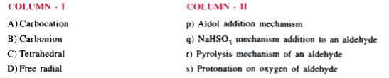 Match the following columns