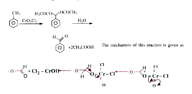 The oxidation of aryl methyl or cyclo alkyl methyl by the treatment with chromyl chloride to an aldehyde via the formation of esters is known as Etard reaction. The oxidation stops at aldehyde stage because the product of the reaction is acylal, R - CH(OCOCH3)2 which is resistance to oxidation with this reagent. The acylal on hydrolysis gives aldehyde.        What is the product obtained when ethyl benzene is subjected to Etard reaction ?