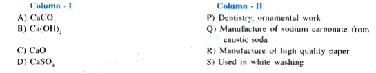 Match the following columns