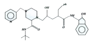 Crixivan, a drug produced by Merck by Merck and Co., is widely used in the fight against AIDS (acquired immune deficiency syndrome). The structure of cirxivan is given below:           How many 2^@ alcohol groups are present in the above compound?