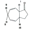 The correct order of acidic nature of protons in the following compound is