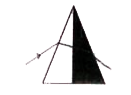 A light rays is incident upon a prism minimum deviation position and suffers a deviation of 34^@. If the shaded half of the prism is knocked off, the ray will