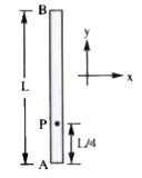 Passage - II :   Uniform rod AB hinged about a fixed point 'P' is initially vertical. Rod is released from vertical position. When rod is in horizontal position.       Reaction on hinge is