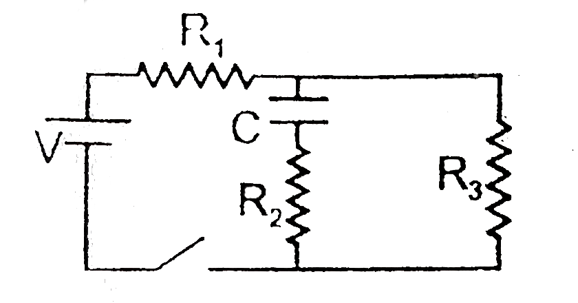 Consider the shown circuit. The capacitor is uncharged when the swith is closed at time t=0. Which of the circuit given in option is equivalent to the shown circuit as t approaches infinity?