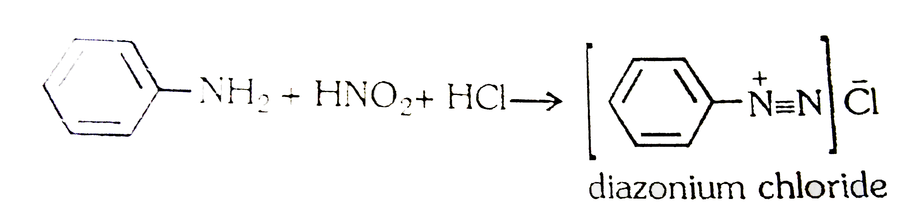 Diazonium salt formation and coupling reaction: When a reaction mixture of phenyl amine and nitrous acid is kept below 10^(@)C, a diazonium salt is formed. This reaction is called diazotization reaction.      The diazonium ion, -N(2)^(+), is rather unstable and decomposes readily to nitrogen. However, delocalization of the diazonium from pi-bond electron over a benzene ring phenyl diazonium sufficiently for it to form at low temperature. The phenyl diazonium ion behaves as an electrophile, and will attack another arene molecule such as phenol. Electrophilic subsitiution takes at the 4 position, producing 4-hydroxy phenyl azobenzene. The reaction is known as coupling reaction.      The compound formed is an energetically stable, yellow azo dye (the azo group is -N=N-) The stability is due to extensive delocalisation of electrons via the nitrogen- nitrogen double bonds.    Benzene diazonium chloride on reaction with phenol in weakly basic medium gives :