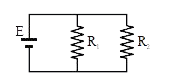 दिखाए गए परिपथ में R1 व R2 का तुल्य प्रतिरोध 6 Omega है। तब R1 का मान (Omega में) हो सकता है :-