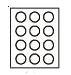 Shade: (1)/(2)  of the circles in box