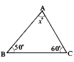 Find the value of the unknown ‘x’ in the following triangles.