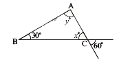 Find the values of the unknowns ‘x’ and ‘y’ in the following diagrams.