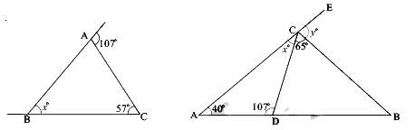 In the following figures, find the values of x and y.