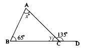 In the figure, find the value x and y.