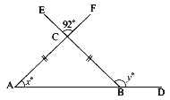 Find the angles x and y in the following figures.