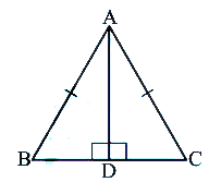 ABC is an isoscles triangle with bar(AB)= bar(AC) and bar(AD) is one of its altitudes.  Is DeltaADB ~= DeltaADC ? Why or why not?