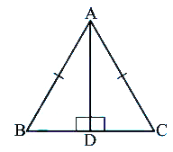 ABC is an isosceles triangle with bar(AB)= bar(AC) and bar(AD) is one of its altitudes (fig..). Is triangleABD ~= triangleACD ? Why or why not?