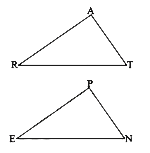 You want to show that DeltaART ~= DeltaPEN,    (i) If you have to use SSS criterion, then you need to show    (a) AR= (b) RT= (c ) AT=    (ii) If it is given that angleT= angleN and you are to use SAS criterion, you need to have   (a) RT= and (b) PN=    (iii) If it is given that AT = PN and you are to use ASA criterion, you need to have   (a) ? (b) ?