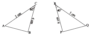 See the measurements of the triangles given below. Are the triangles congruent? Which are the corresponding vertices and angles?