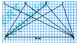 In Figure all the triangles are on the base AB = 24 cm. Is the height of each of the triangles drawn on base AB, the same?       Will all the triangles have equal area? Give reasons to support your answer.