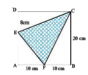 In Figure ABCD, find the area of the shaded region.