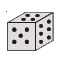 A dice is a cube with dots on each face. The opposite faces of a dice always have a total of seven dots on them.       Here are two nets to make dice. Insert the suitable number of dots in blanks.