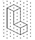 Make an oblique sketch for each of the given isometric shapes.