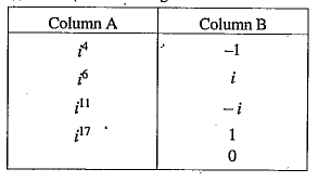 Match the following