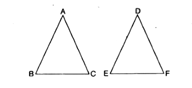 यदि दो समरूप त्रिभुजों के क्षेत्रफल बराबर हों, तो सिद्ध करें कि वे त्रिभुज सर्वांगसम होते है।