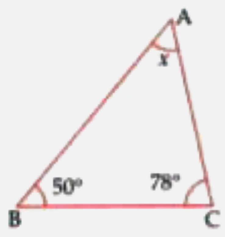 Calculate the value of x in the following  sketches and name the triangle (on the basis of angles) :