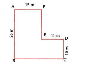 In the adjoining plot of land , all the adjacent side are at right angles . Find   the area of the plot .