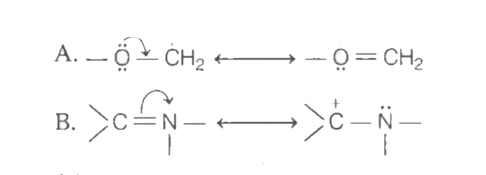 In the following resonance structures the curved arrow indicates that electrons are shifted  from
