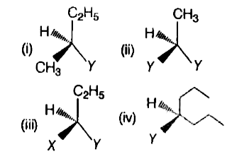 Identify chiral molecules from the following