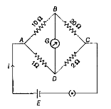 What is the current through the arm BD in the circuit diagram given below? Answer with reason.