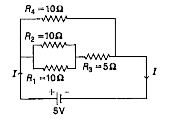 Calculate the main current I in this circuits.