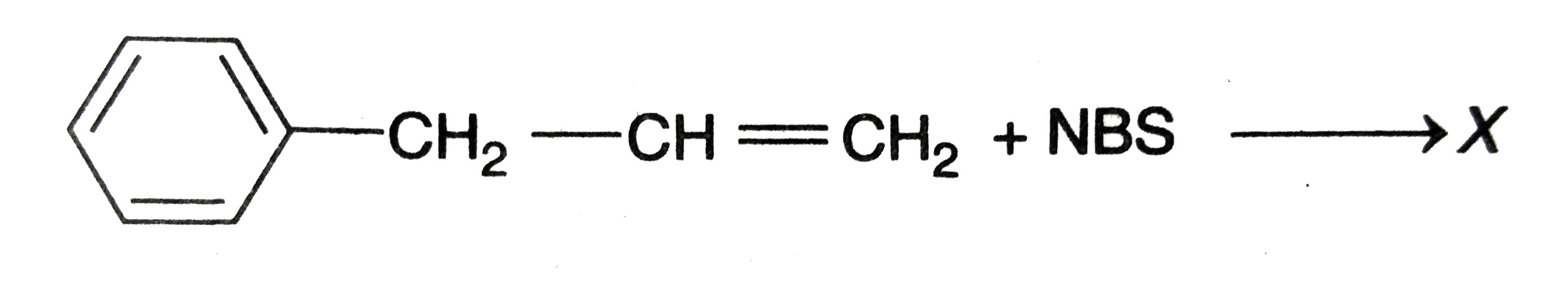 The product is 'X' in the following reaction.