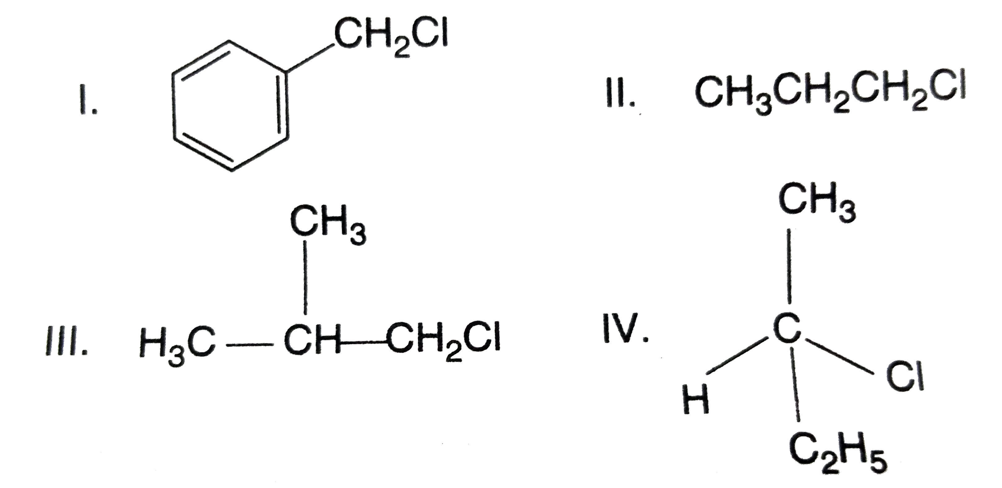 Which of the following compounds will undergo racemisation upon alkaline KOH hydrolysis ?