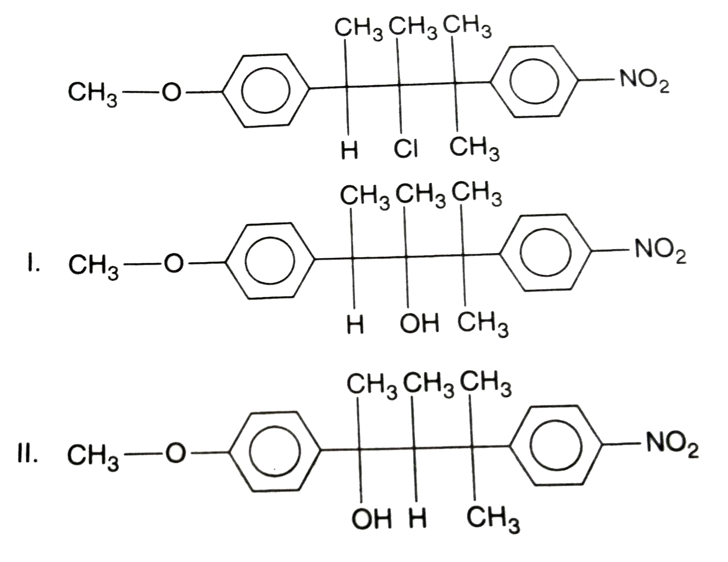 The following compound on hydrolysis in aqueous acetone will give         Select the correct option.