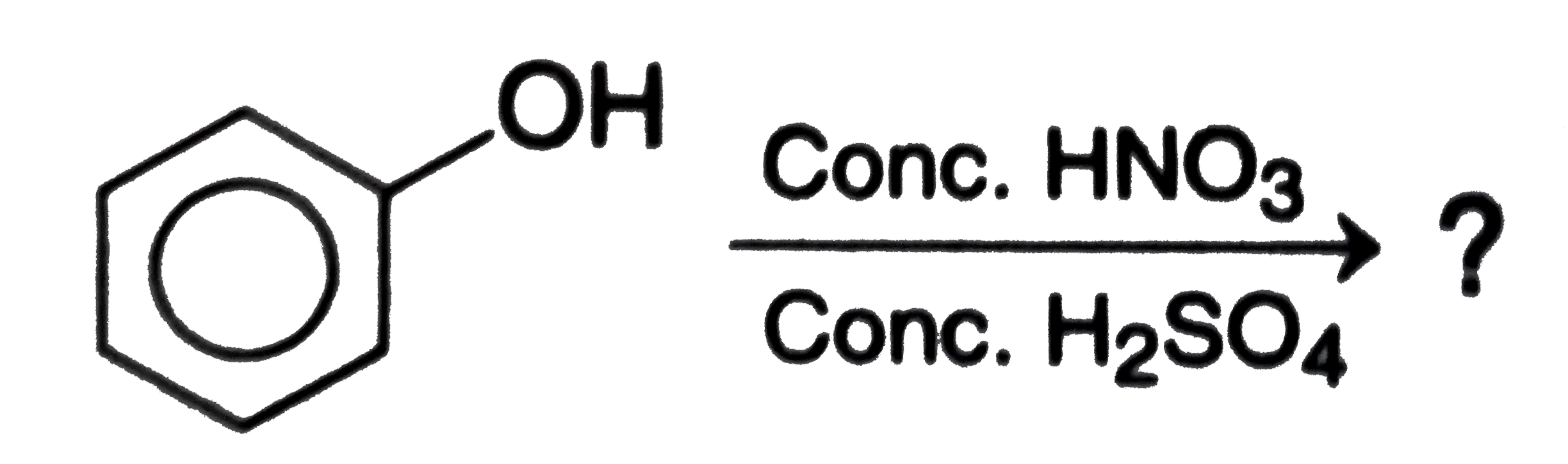 The product of the following reaction is