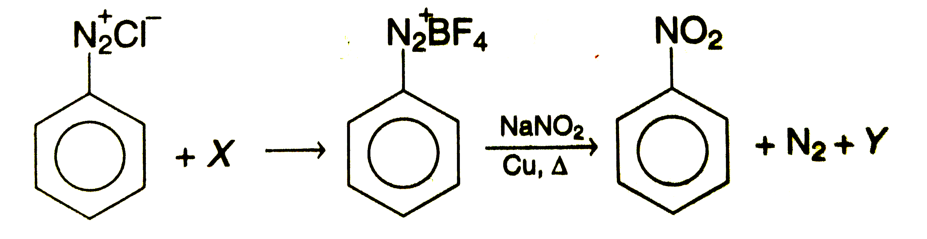 Name the reagent and the by product used and formed during the given reaction      Choose the correct option.