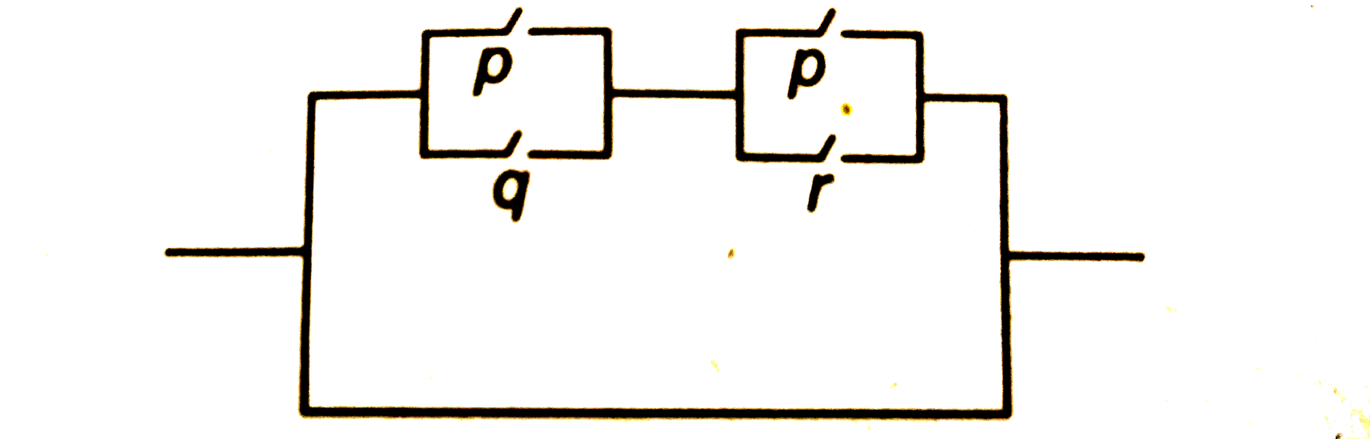 Simplify the following  circuit and find the boolean polynomial .