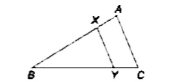In the figure given below, XY parallel to AC. If XY divides the triangle into equal Parts, then value of AX/ AB is equal to