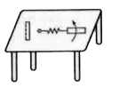 लम्बाई l की एक धातु की छड़ लम्बाई 2l की एक डोरी से बँधी है और डोरी के एक सिरे को स्थिर रख कर इसे कोणीय चालक से घृर्णित किया जाता है। यदि क्षेत्र में एक ऊर्ध्वाधर चुम्बकीय क्षेत्र B है, तब छड़ के सिरों पर प्रेरित विद्युत वाहक बल है