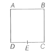 प्रतिरोध R के एक तार को चित्रानुसार एक वर्ग ABCD में मोड़ा गया है। बिंदु E तथा C के बीच प्रभावी प्रतिरोध का मान होगा (E भुजा CD का मध्य-बिंदु है)