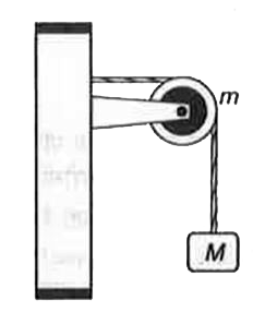 एक नगण्य द्रव्यमान की डोरी m द्रव्यमान की एक क्लैम्प घिरनी (Clamped pulley) के ऊपर से गुजरती हुई M द्रव्यमान के एक ब्लॉक को संभालते हुए है। क्लैम्प द्वारा घिरनी पर आरोपित बल है।   .