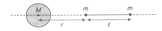 एक बड़ा गोलाकार द्रव्यमान M एक जगह स्थित है तथा दो एकरूप बिन्दु द्रव्यमान m, द्रव्यमान M के केंद्र से होकर जाने वाली रेखा पर रखे गए हैं (चित्र देखें)। बिंदु द्रव्यमान एक l लम्बाई की द्रव्यमान रहित दृढ़ छड़ से जुड़े हैं तथा यह संयोजन उनको जोड़ने वाली रेखा पर  गति कर सकता है। सभी द्रव्यमानों में केवल उनका अपना गुरुत्वाकर्षण है। जब M के निकट वाला बिंदु द्रव्यमान M से r = 3l की दूरी पर है, तब m=k((M)/(288)) के लिए छड़ में तनाव शून्य है, तब k का मान है