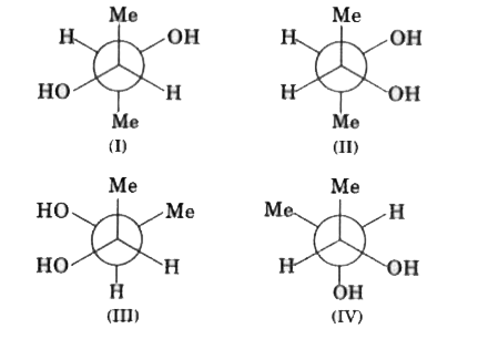 निम्न में से मेसो-2, 3 -ब्यूटेन डाइऑल के न्यूमेन प्रक्षेपण है