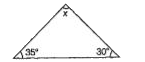दिए गए त्रिभुज में anglex का मान ज्ञात करें
