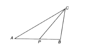 चित्र में, बिन्दु P, triangle ABC की भुजा AB की भुजा AB पर स्थित है। यदि AP :: PB = 4 : 1 और रेखाखण्ड CP, BCA का अर्द्धक है, तो CA: BC का मान होगा