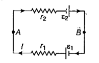 एक परिपथ में एक स्रोत का विभवान्तर इसके विद्युत वाहक बल (epsilon) के बराबर नहीं है। इसका कारण यह है कि विद्युत ऊर्जा का प्रत्येक स्रोत कुछ आन्तरिक प्रतिरोध (r) रखता है।      आगे, epsilon V तथा  r,V= epsilon-Ir  के रूप में एक-दूसरे से सम्बन्धित हैं। एक एकल बैटरी चित्र में प्रदर्शित है, जोकि epsilon(1) तथा epsilon(2) के दो सेलों तथा आन्तरिक प्रतिरोध r(1) व r(2)  (जो क्रमशः श्रेणीक्रम में है) से बनी है।   बैटरी का आन्तरिक प्रतिरोध है