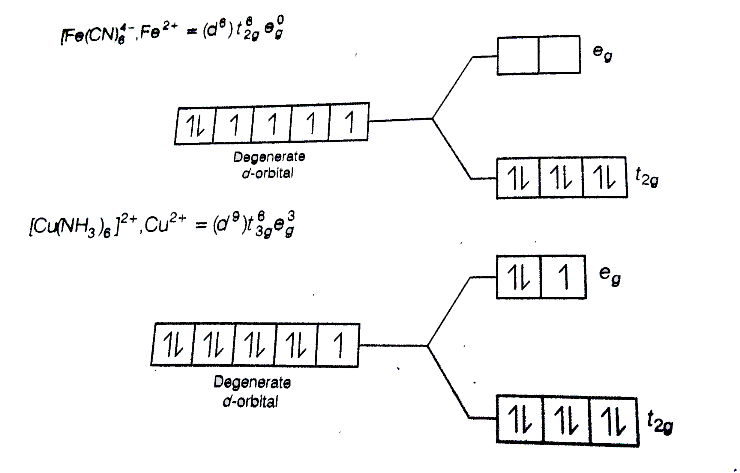 Give The Electronic Configuration Of The Following Complexes On Th