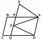 In figure, ABCD and AEFD are two parallelograms. Prove that ar (DeltaPEA) = ar (DeltaQFD).